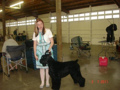 Caitlyn Connolly maintains a busy schedule that includes cheer, school and traveling to dog shows.