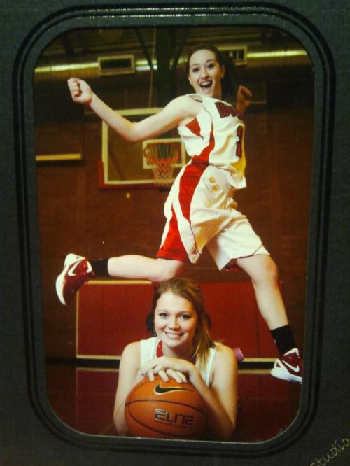 Best team photo ever, as Amanda Fabrizi flies over Breeanna Messner?