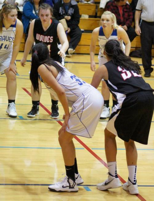 Hailey Hammer, center top, led Coupeville with seven points Thursday. (Shelli Trumbull photo)