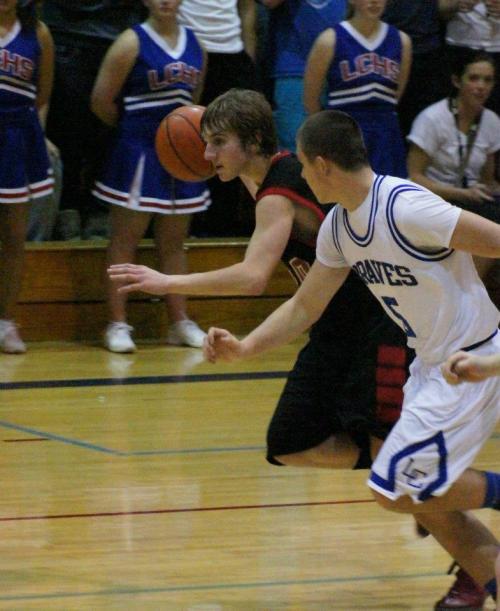 Morgan Payne pushes the ball up-court for Coupeville.