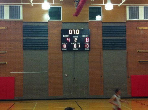 Middle school basketball ... where sometimes the fouls out-number the points scored.