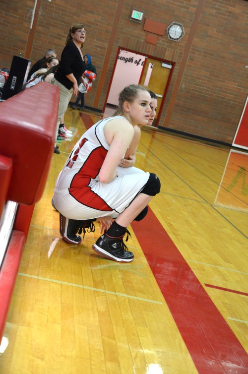 Monica Vidoni (foreground) leads all Wolves in scoring this season, with 102 points in 11 JV games. (Robert Bishop photo)