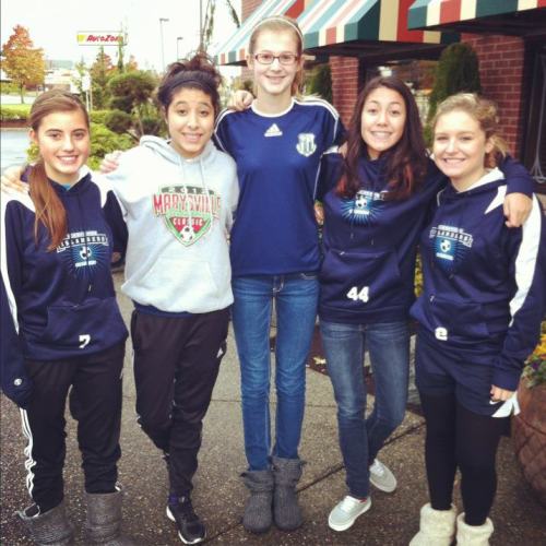 Micky LeVine, far left, scored the deciding goal Saturday.