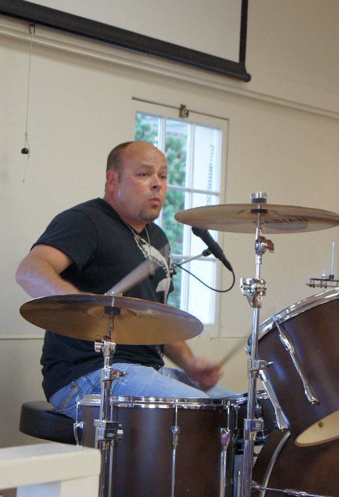 Aparicio works his magic behind the drum kit. (Shelli Trumbull photo)