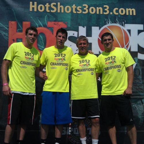 The Wolf hoops honor roll: left to right, Mike Bagby, Jason Bagby, Ron Bagby and Brad Sherman.