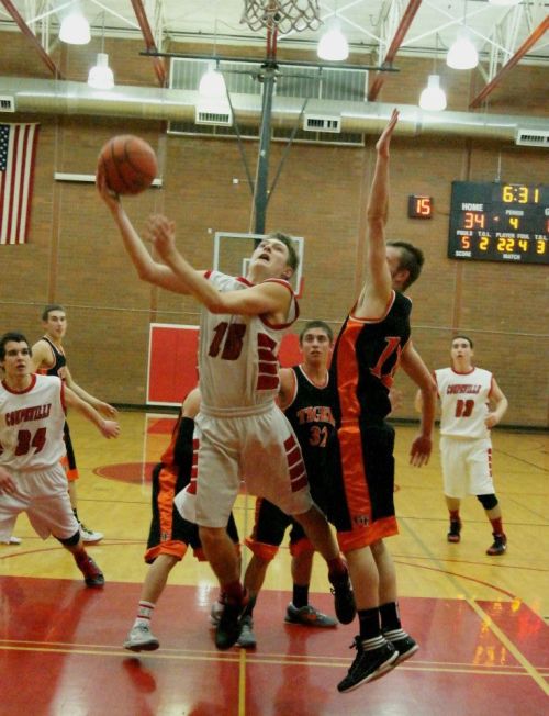 Aaron Curtin, seen here in a game earlier this season, and his teammates continue to play hard, but can't buy a break. (Shelli Trumbull photo)