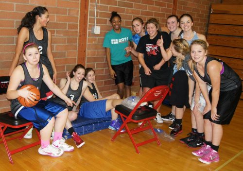 At least she has sympathetic teammates and ... yeah ... well, laughter is the best medicine.