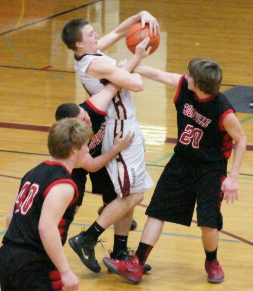 Drew Chan (left) and Morgan Payne play Twister with a Lakew3ood player.