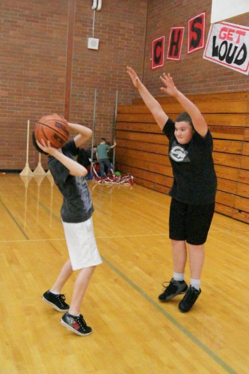 Obviously someone grew up watching former Wolf shot blocker extraordinaire Lexie Black play defense. "I pity the fool who tries to shoot over me!!"