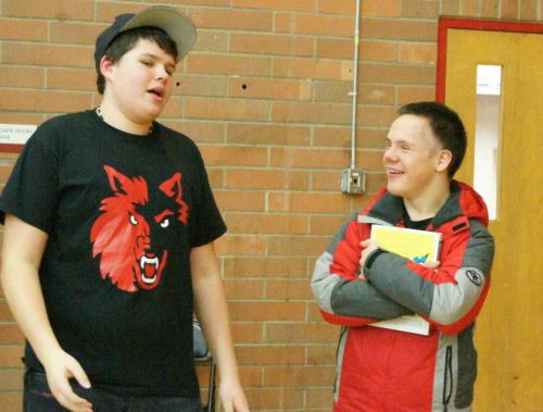 CJ Roberts always has a moment for the gentlemen... (Shelli Trumbull photos)