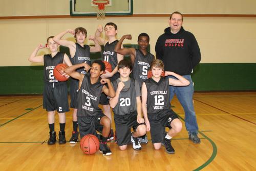 Coupeville players do their best Hulk for the camera.