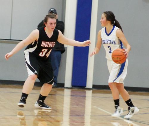 A Mount Vernon Christian player is blissfully unaware she's about to meet a defensive move known simply as ... Hammer Time!