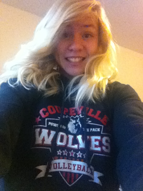 She's a volleyball veteran now.