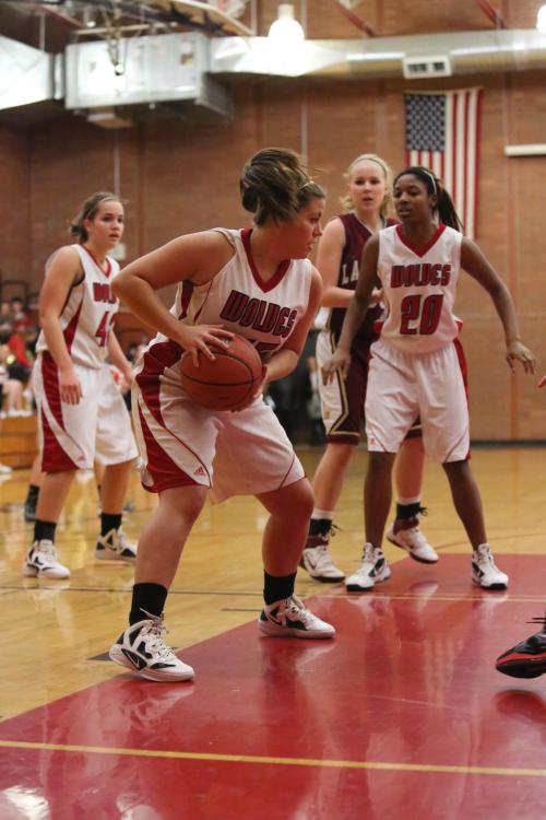 Haley Marx gets some serious ponytail action going as she hauls in a rebound. (John Fisken photo)