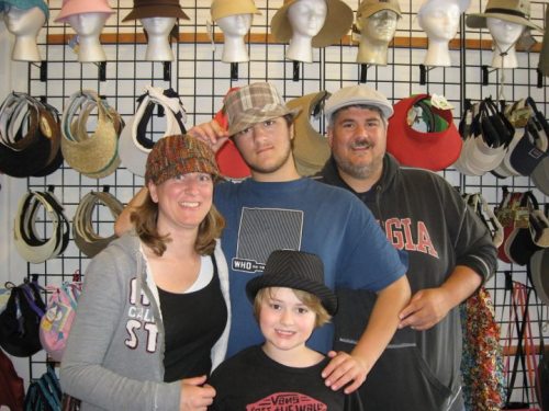 Wolf football guru Tony Maggio and family head to the airport to pick up Coupeville's newest foreign exchange student.