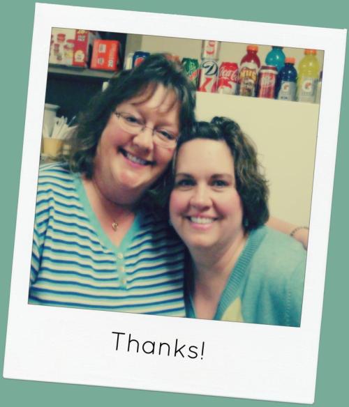 Nanette Streubel (left) and Melanie Kooch, "cheeseburger" dealers. (Shelli Trumbull photo)