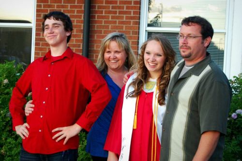 One of the few times Shelli Trumbull (second from left) has been captured on the other side of the camera. (Kyla Garden photo)