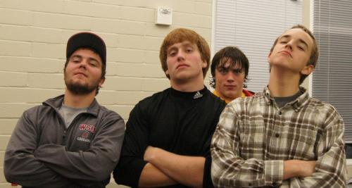 Joel Walstad (far right) can now stand with the big boys (l to r Drew Chan, Caleb Valko and Nick Streubel). (Shelli Trumbull photos)