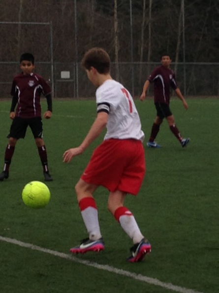 Bundy directs action in a recent select soccer game.