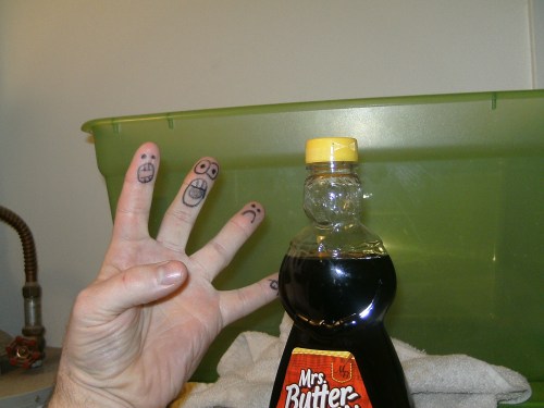 "Save us, Mrs. Butterworth! You're our only hope!!"