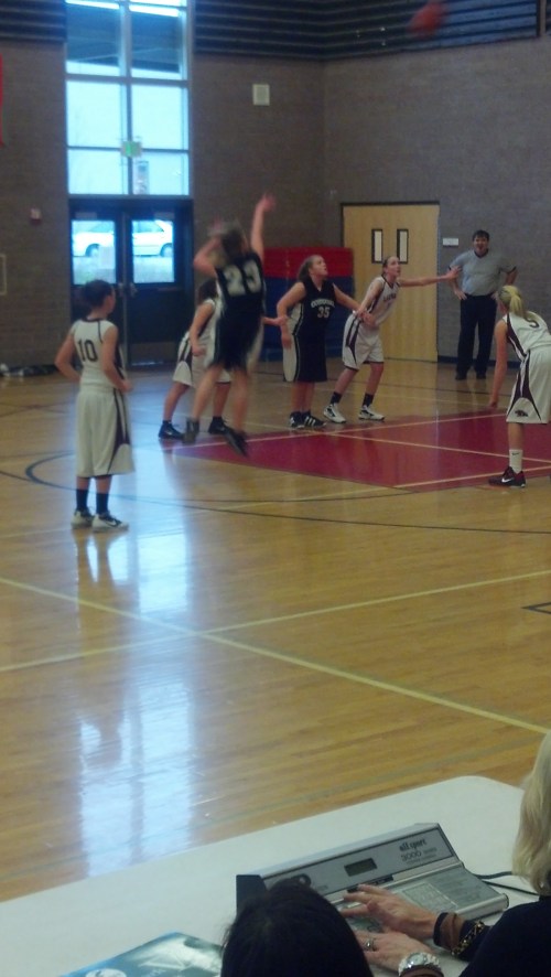Tiffany Briscoe fires up a free-throw.