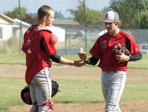 Jake Tumblin (left) and Morgan Payne celebrating McConaughey-style. "Alright, alright, alright."