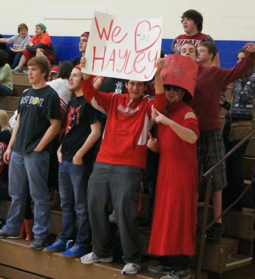Wolf Nation supports Hayley Newman. (Shelli Trumbull photo)