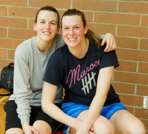 Our patron saints, Brittany (left) and Lexie Black. (Shelli Trumbull photo)