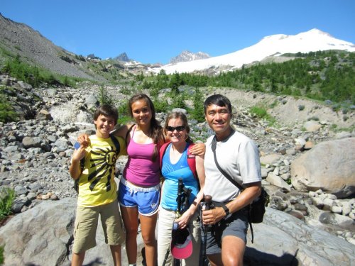 Left to right, Dawson, Amanda, Cathy and Dan d'Almeida.
