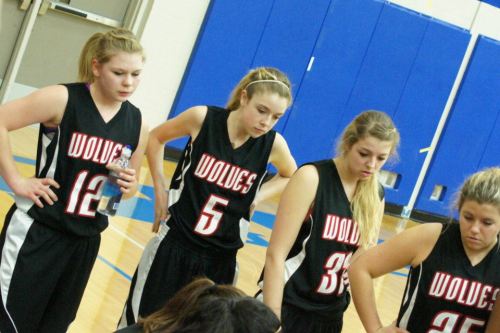 Two stars of the future and two departing seniors (l to r) Madeline Strasburg, Kacie Kiel, Katie Kiel and Haley Marx.