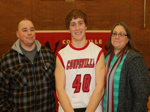 Caleb Valko and parents Jason and Jacque LaRue.
