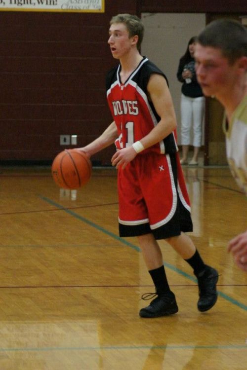 Josiah Campbell scored a spectacular bucket Friday and will now jump up and join the varsity squad when they open the district playoffs Tuesday. (Shelli Trumbull photo)