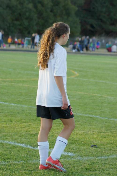 Surveying her soccer domain. (Shelli Trumbull photo)