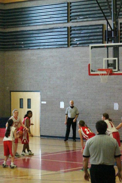 Mia Littlejohn shooting a free-throw. (Justine McGranahan photos)