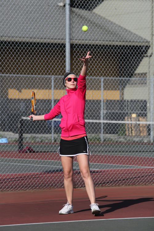 Iris Ryckaert will have to wait until another day to look stylish while playing tennis. (John Fisken photo)
