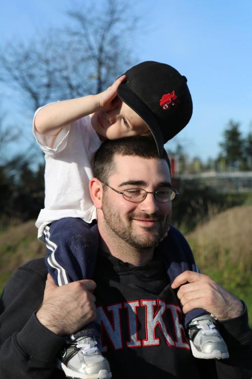Coach V and son. (John Fisken photos)
