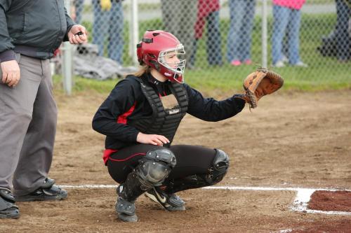 Bessie Walstad, unflappable behind the plate.