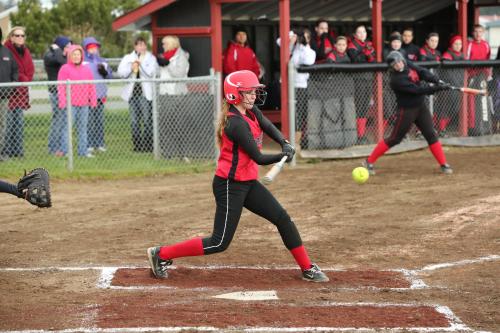 Maria Rockwell and teammates will have to wait until another day to swing for the fences. (John Fisken photo)