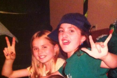 Rockwell (right) and Chelsea Huff as young'uns.