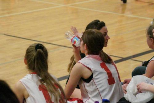 Wolf coach Sarah Stuurmans lays down some wisdom.