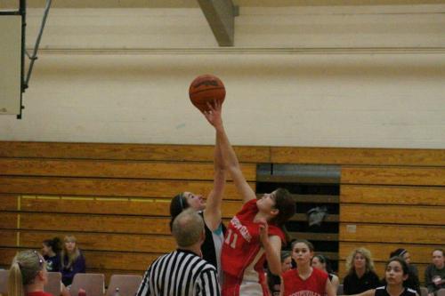 Katrina McGranahan catches some air during the opening tip. (Justine McGranahan photos)