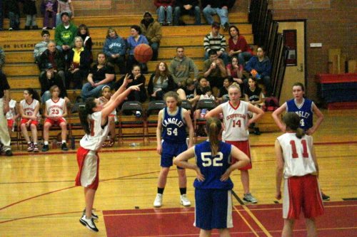 Mia Littlejohn shoots a free-throw.