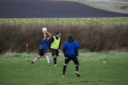 Freshman Zane Bundy prepares to air-mail the ball.