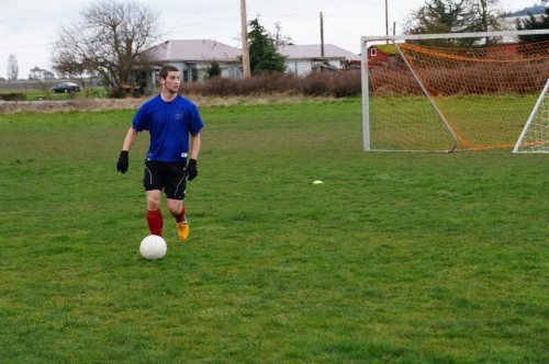 Luke Pelant directs traffic.