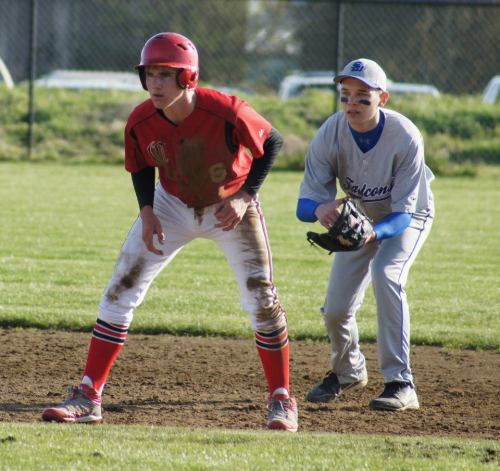 Morgan Payne stares down the pitcher.