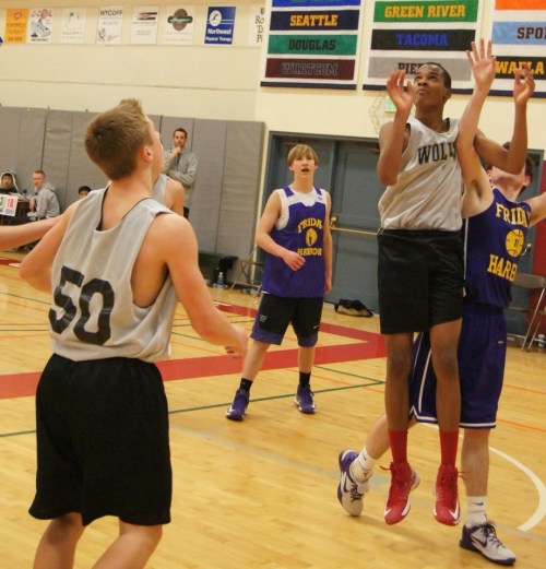 Anthony Bergeron elevates for a rebound.