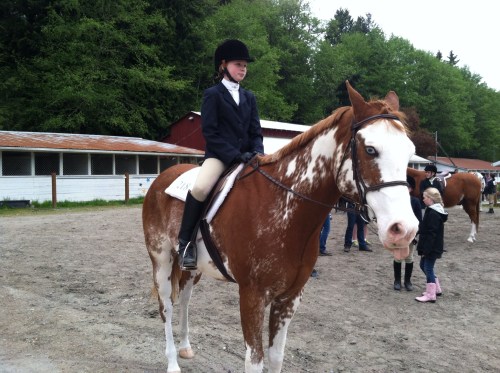 Ally gets photobombed by her own horse. (Lisa Roberts-Edlin photo)