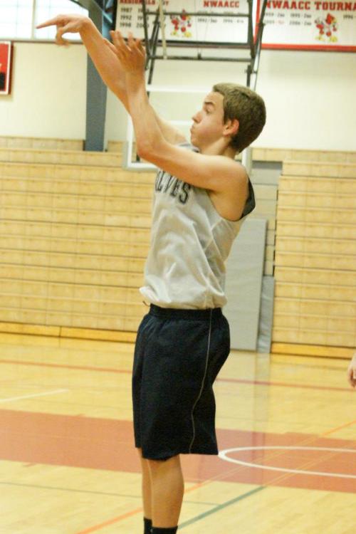 Joel Walstad puts up a long-range jumper.