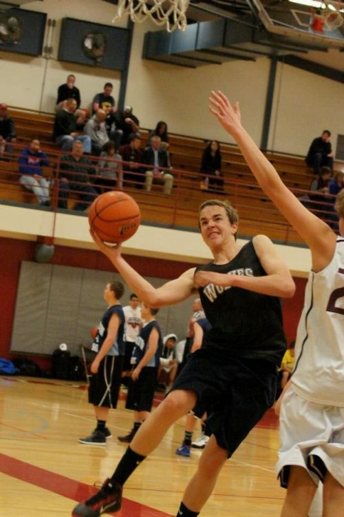 Joel Walstad curls to the hoop.