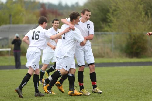 The Wolves celebrate a score. (John Fisken photos)